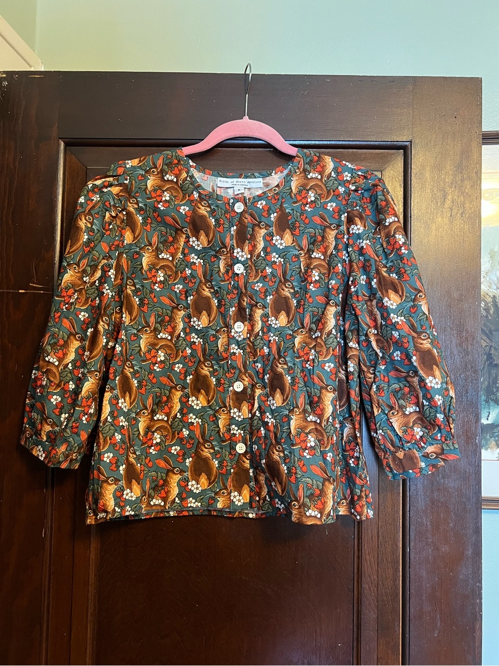 Birds of North America Serin blouse in Hare Berry, size m